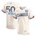 Mookie Betts Los Angeles Dodgers Nike City Connect Elite Jersey - Cream