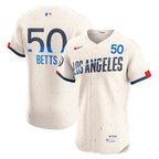 Mookie Betts Los Angeles Dodgers Nike City Connect Elite Jersey - Cream