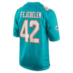 Clayton Fejedelem Miami Dolphins Nike Game Jersey - Aqua