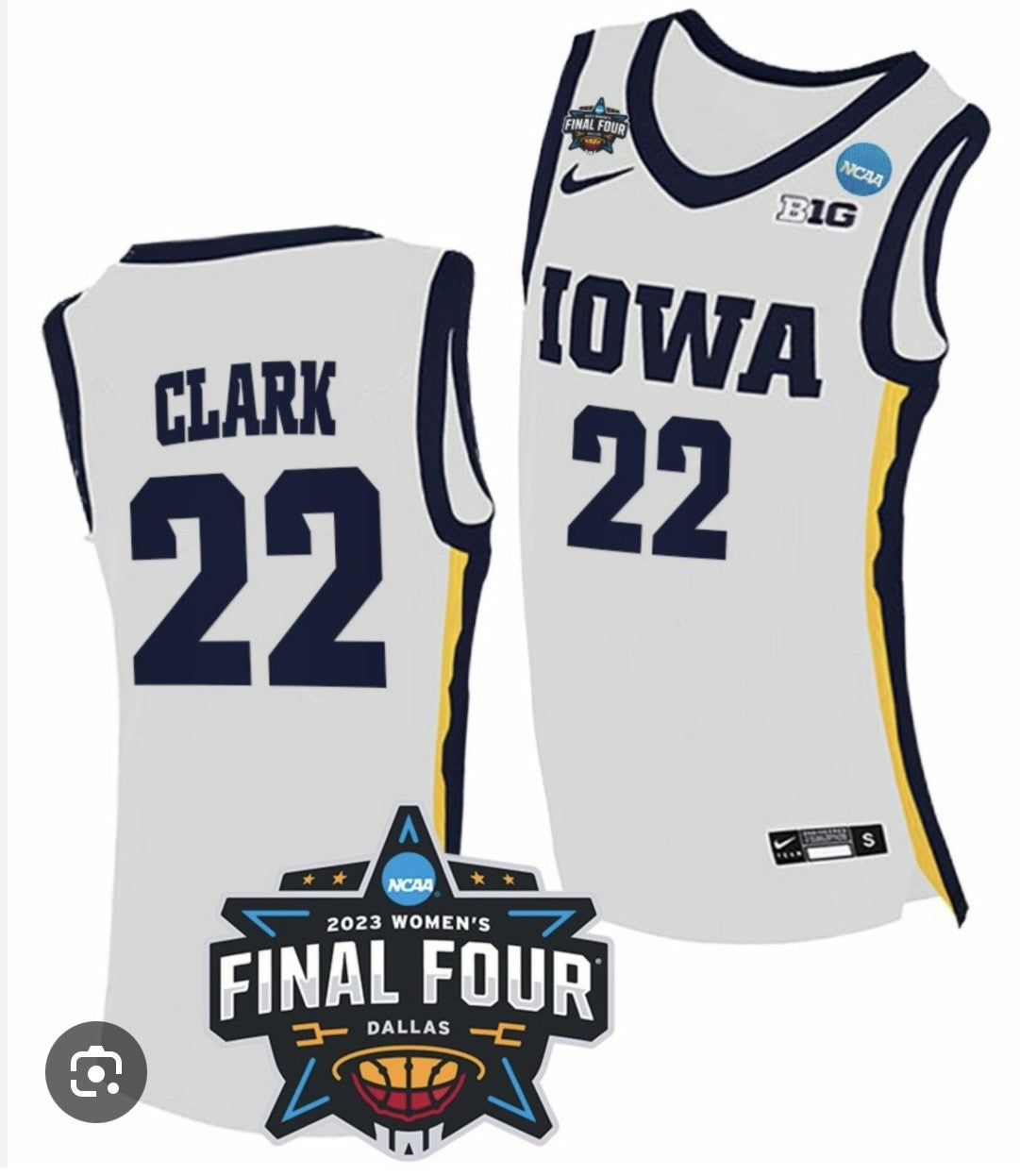 #22 Iowa Hawkeyes Nike Unisex Replica Basketball Jersey - White