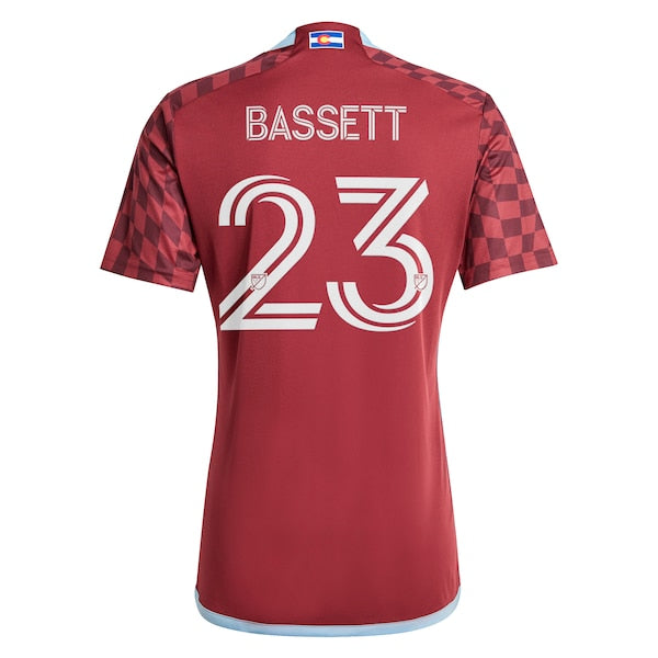 Cole Bassett Colorado Rapids adidas 2024 One Flag Kit Replica Player Jersey - Burgundy