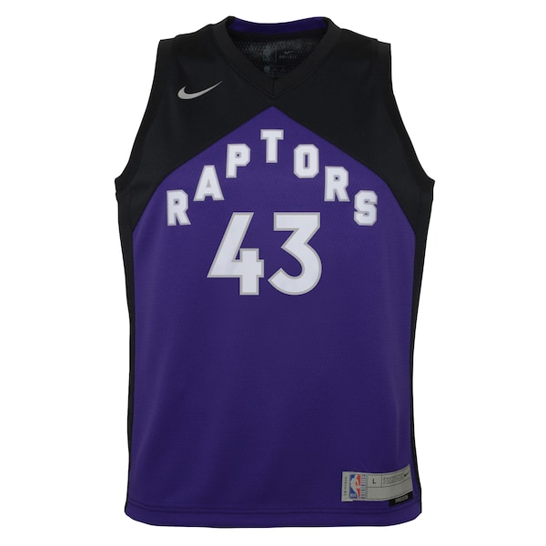 Pascal Siakam Toronto Raptors Nike Youth 2020/21 Swingman Player Jersey Black/Purple - Earned Edition