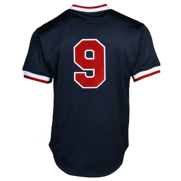 Ted Williams Boston Red Sox 1990 Authentic Cooperstown Collection Batting Practice Jersey - Navy Blue