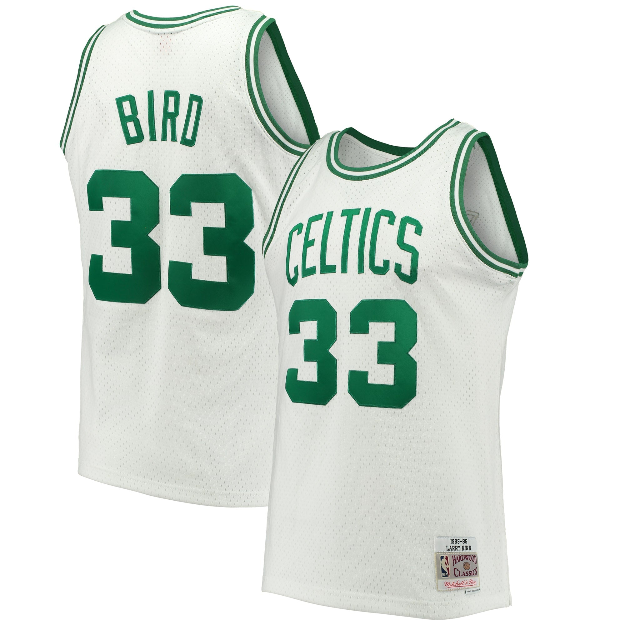 Larry Bird Boston Celtics  Hardwood Classics Swingman Jersey - Kelly Green/White