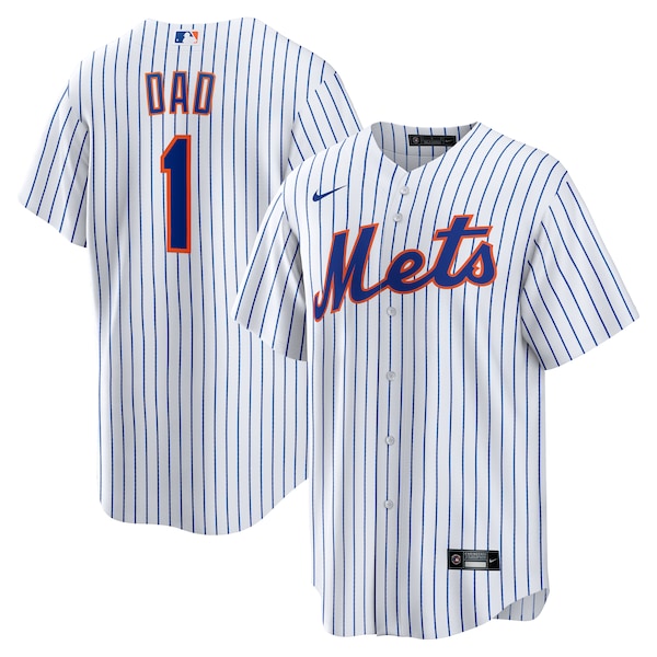 New York Mets Nike #1 Dad Home Replica Jersey - White