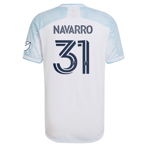 Miguel Navarro Chicago Fire adidas 2022 Lakefront Kit Authentic Player Jersey - White