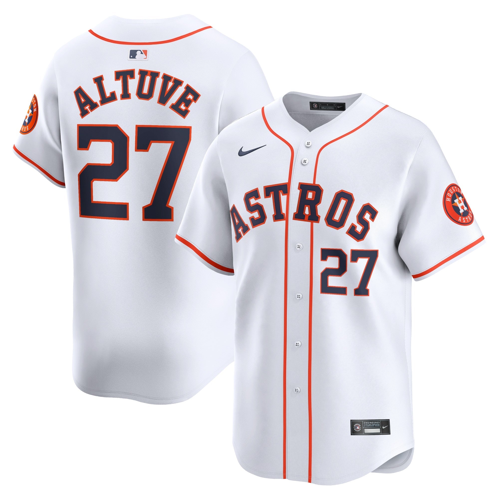 Jose Altuve Houston Astros Nike Away Limited Player Jersey - Gray/White