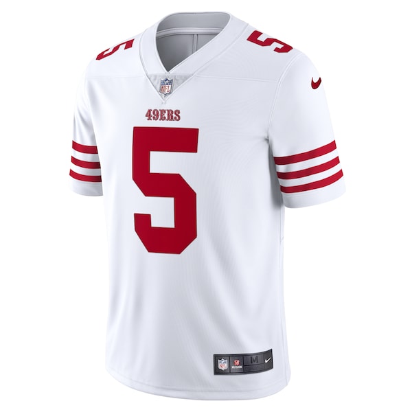 Trey Lance San Francisco 49ers Nike Vapor Limited Jersey - White/Red/Scarlet