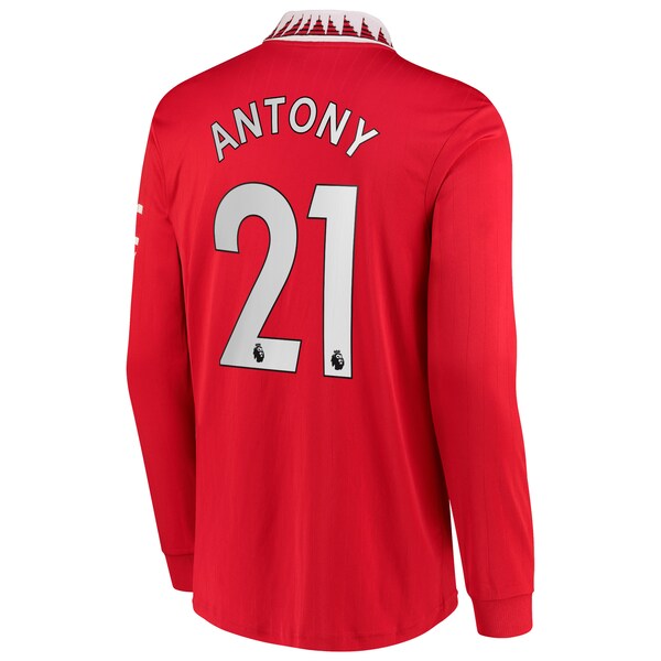 Antony Manchester United adidas 2022/23 Home Replica Long Sleeve Jersey - Red