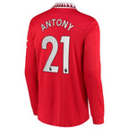 Antony Manchester United adidas 2022/23 Home Replica Long Sleeve Jersey - Red
