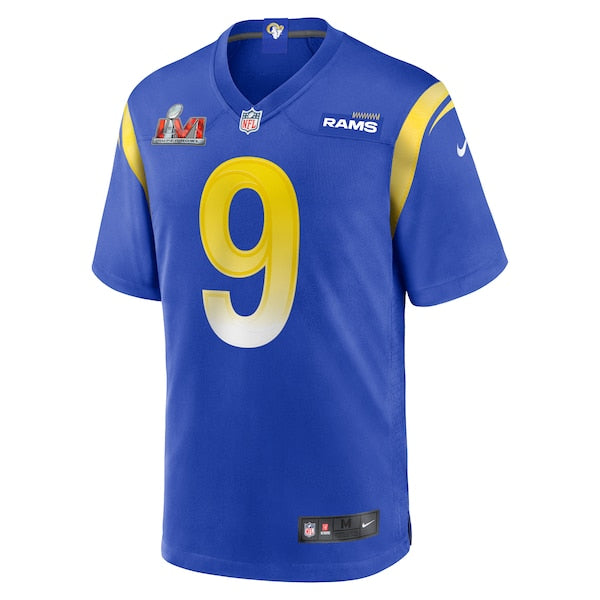 Matthew Stafford Los Angeles Rams Nike Super Bowl LVI Bound Game Patch Jersey - Royal