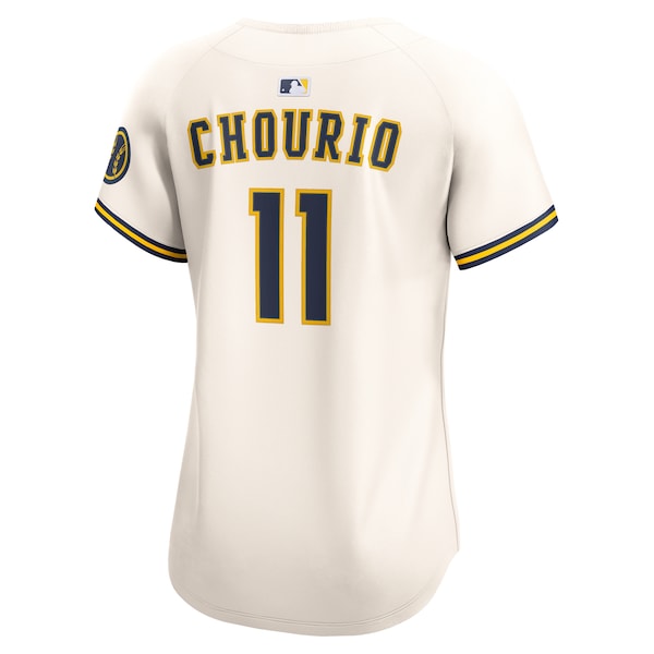Jackson Chourio Milwaukee Brewers Nike Women's Home Limited Player Jersey - Cream