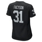 Brandon Facyson Las Vegas Raiders Nike Women's Team Game Jersey -  Black