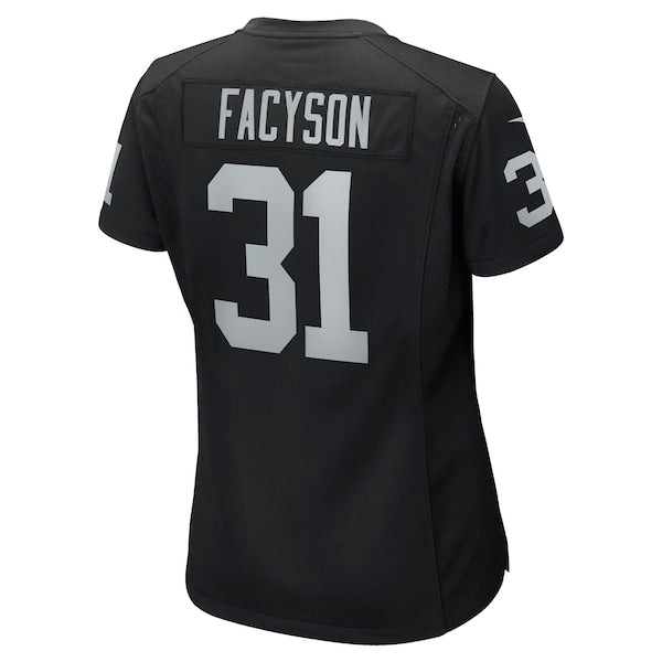Brandon Facyson Las Vegas Raiders Nike Women's Team Game Jersey -  Black