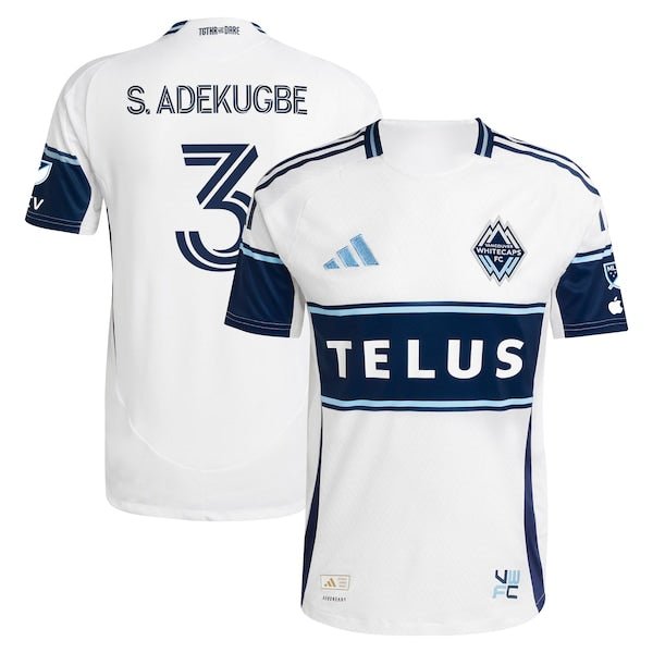 Samuel Adekugbe Vancouver Whitecaps FC adidas 2025 The Peak Authentic Player Jersey - White