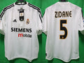 Zidane Los Merengues Adidas 2003-04 Home Jersey - White