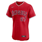 Mike Trout Los Angeles Angels Nike Alternate Elite Jersey - Red/White