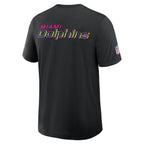 Miami Dolphins Nike 2025 NFL Crucial Catch Tri-Blend Dri-FIT T-Shirt - Black