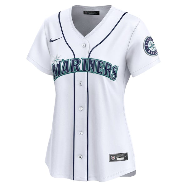 Seattle Mariners Nike Women's 2024 Jackie Robinson Day Home Limited Jersey – White