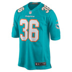 Mark Milton Miami Dolphins Nike Game Jersey - Aqua