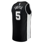 Stephon Castle San Antonio Spurs  2024 NBA Draft Fast Break Player Jersey - Icon Edition - Black