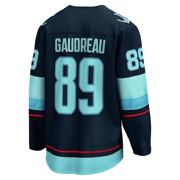 Frederick Gaudreau Seattle Kraken  Home Breakaway Jersey - Deep Sea Blue