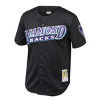 Randy Johnson Arizona Diamondbacks  Cooperstown Collection Mesh Batting Practice Button-Up Jersey  - Black