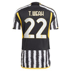 Timothy Weah Juventus adidas 2023/24 Home Replica Player Jersey - Black/Gray/White