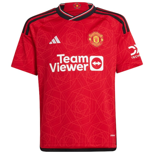 Lisandro Martínez Manchester United adidas Youth 2023/24 Home Replica Player Jersey - Red