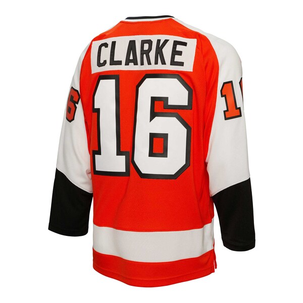 Bobby Clarke Philadelphia Flyers Captain Patch 1974/75 Blue Line Player Jersey - Orange