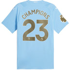 Manchester City Puma 2023/24 English Premier League Champions Authentic Jersey - Sky Blue