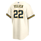 Christian Yelich Milwaukee Brewers Nike Alternate Replica Player Jersey - Cream/Gray/Navy/White