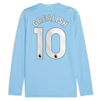 Jack Grealish Manchester City Puma 2023/24 Home Replica Player Long Sleeve Jersey - Sky Blue