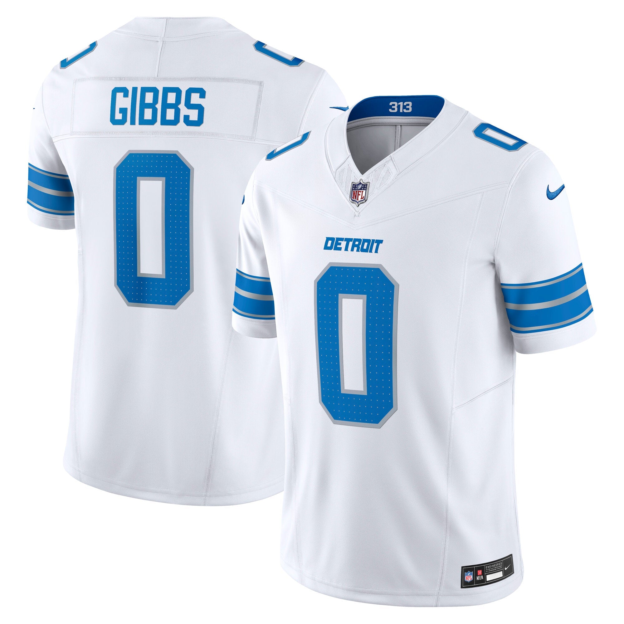 Jahmyr Gibbs Detroit Lions Nike 2nd Alternate Vapor F.U.S.E. Limited Jersey - Black/Blue/White
