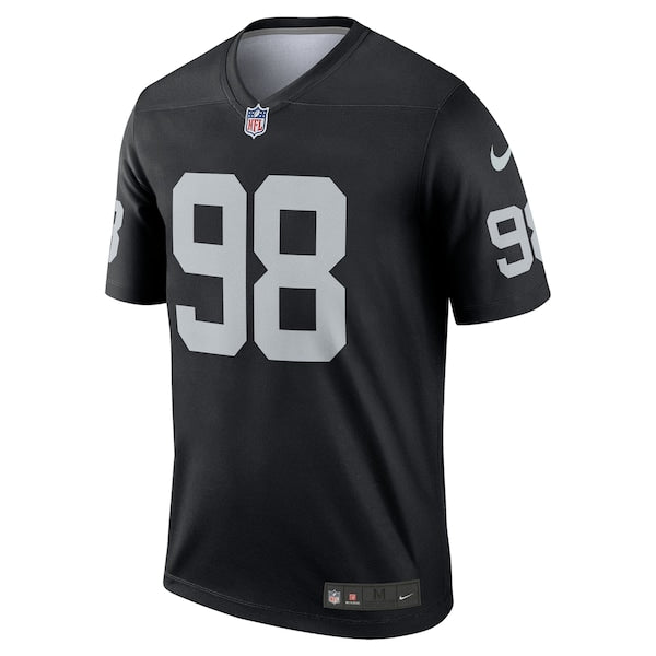 Maxx Crosby Las Vegas Raiders Nike Team Legend Jersey - Black/White