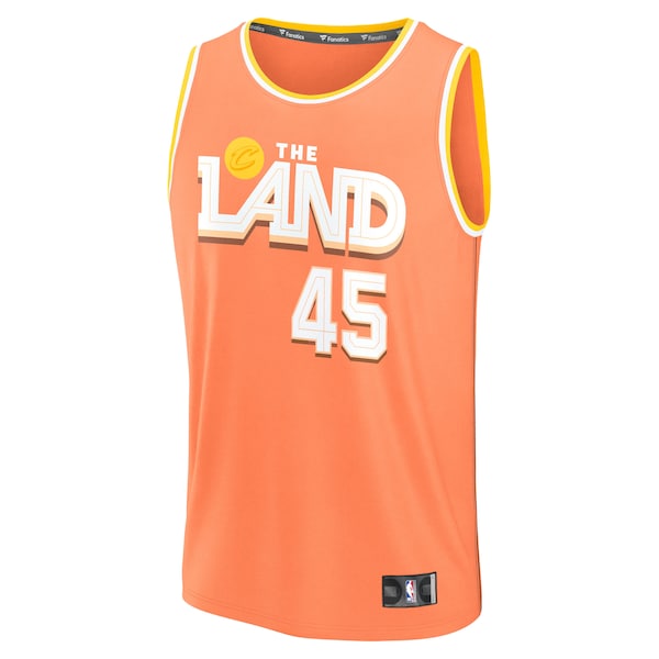 Donovan Mitchell Cleveland Cavaliers  Youth 2025/26 City Edition Fast Break Jersey - Orange