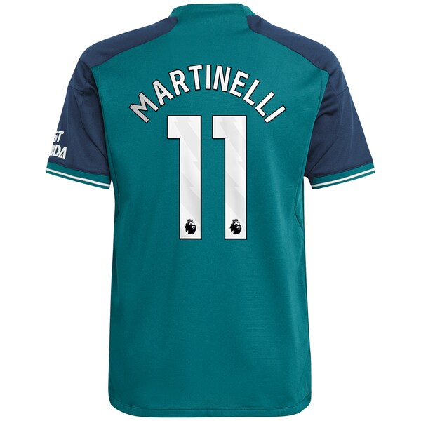 Gabriel Martinelli Arsenal adidas Youth 2023/24 Third Replica Player Jersey - Green