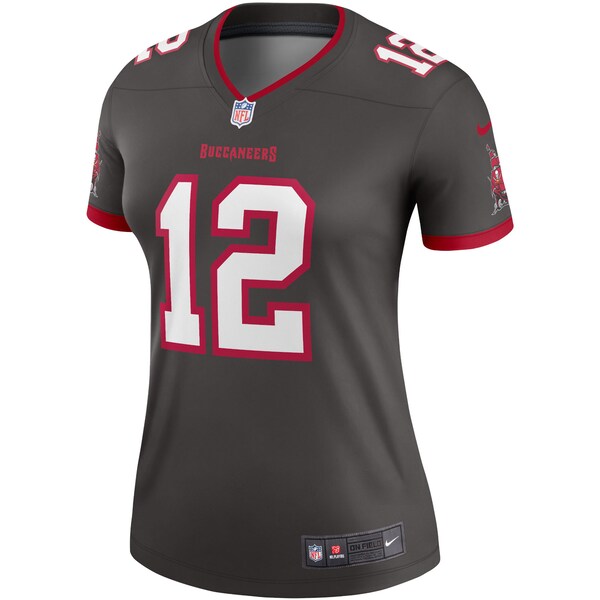 Tom Brady Tampa Bay Buccaneers Nike Women's Alternate Legend Jersey - Pewter/Red