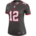 Tom Brady Tampa Bay Buccaneers Nike Women's Alternate Legend Jersey - Pewter/Red