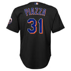 Mike Piazza New York Mets Youth Cooperstown Collection Mesh Batting Practice Jersey - Black