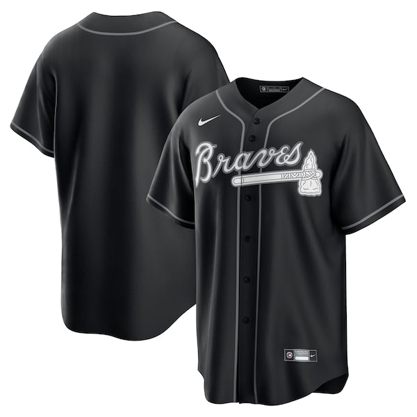 Atlanta Braves Nike Lights Out Replica Jersey - Black