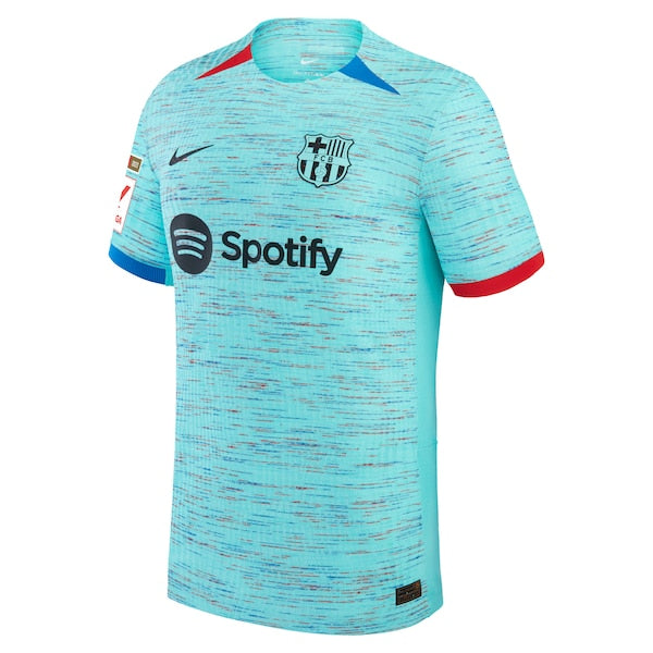 Frenkie de Jong Barcelona Nike 2023/24 Third Authentic Jersey - Aqua/Royal/White