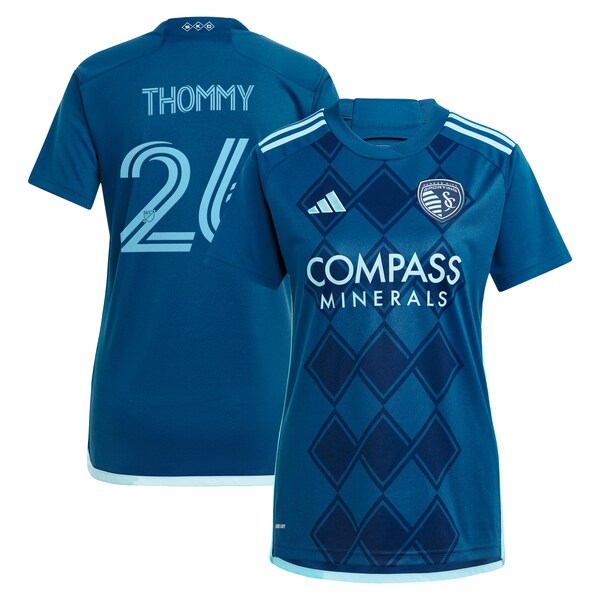 Erik Thommy Sporting Kansas City adidas Women's 2024 Diamonds Our Forever Replica Player Jersey – Navy