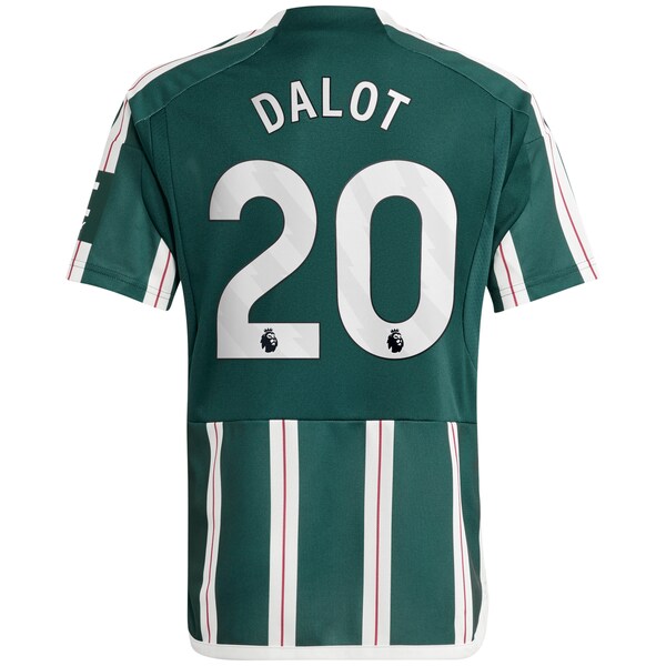 Diogo Dalot Manchester United adidas Youth 2023/24 Away Replica Player Jersey - Green