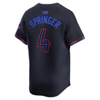 George Springer Toronto Blue Jays Nike 2024 City Connect Limited Player Jersey - Black