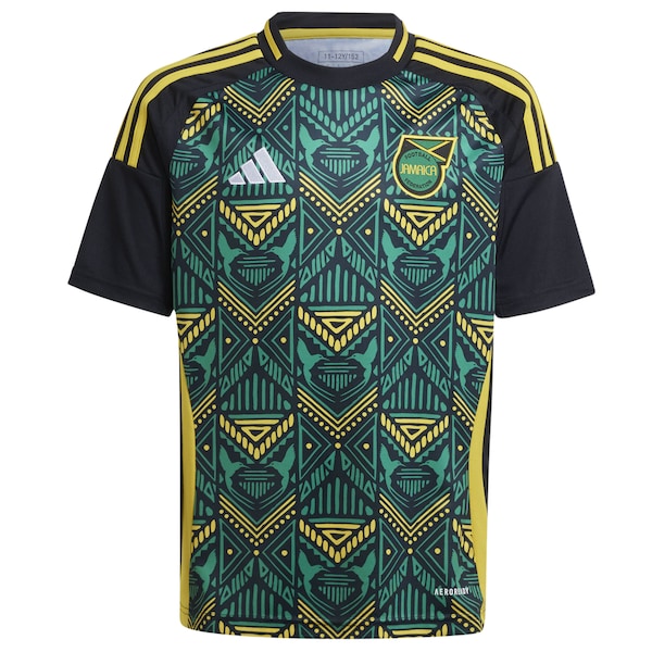 Jamaica National Team adidas Youth 2024 Away Replica Jersey - Black/Yellow