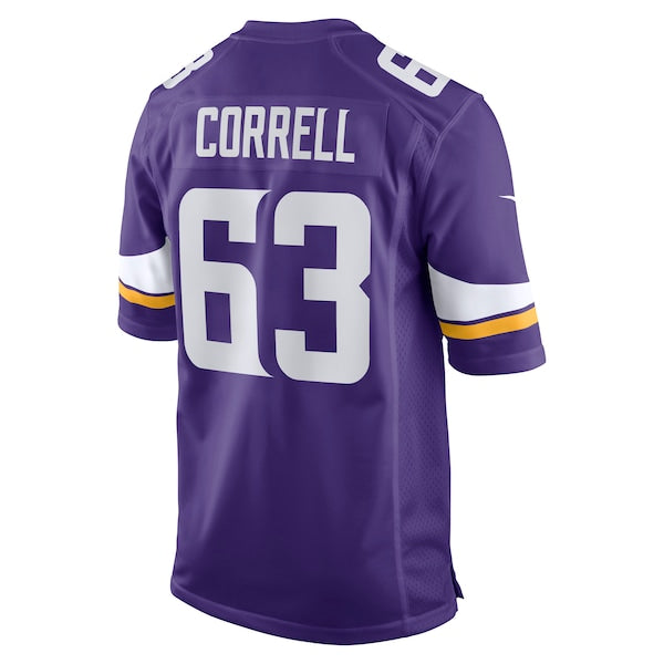 Zeke Correll Minnesota Vikings Nike Team Game Jersey -  Purple