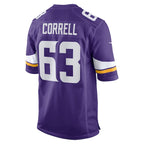 Zeke Correll Minnesota Vikings Nike Team Game Jersey -  Purple