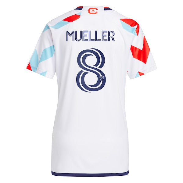 Chris Mueller Chicago Fire adidas Women's 2024 A Kit For All Replica Player Jersey – White