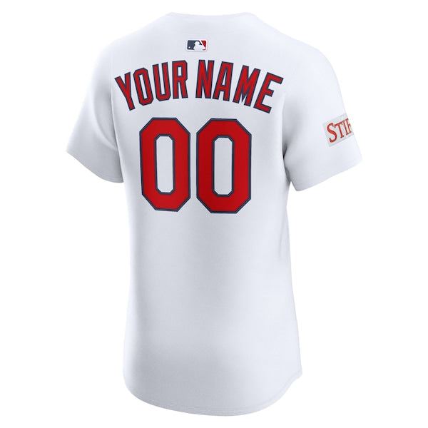 St. Louis Cardinals Nike Home Elite Sponsor Patch Custom Jersey - White